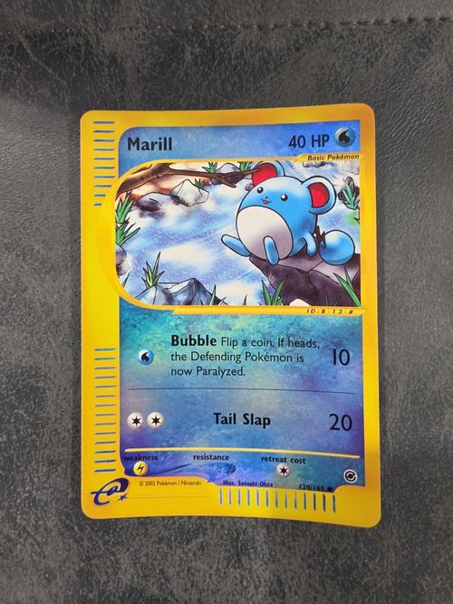 Pokemon Card Marill 120/165 Expedition Base Set Reverse Holo Foil HP 2002