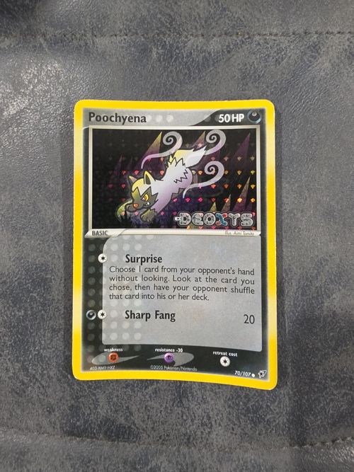 Pokémon TCG Poochyena EX Deoxys 70/107 Reverse Holo Common 2005 - LP