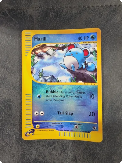 Pokemon Card Marill 120/165 Expedition Base Set Reverse Holo Foil HP 2002